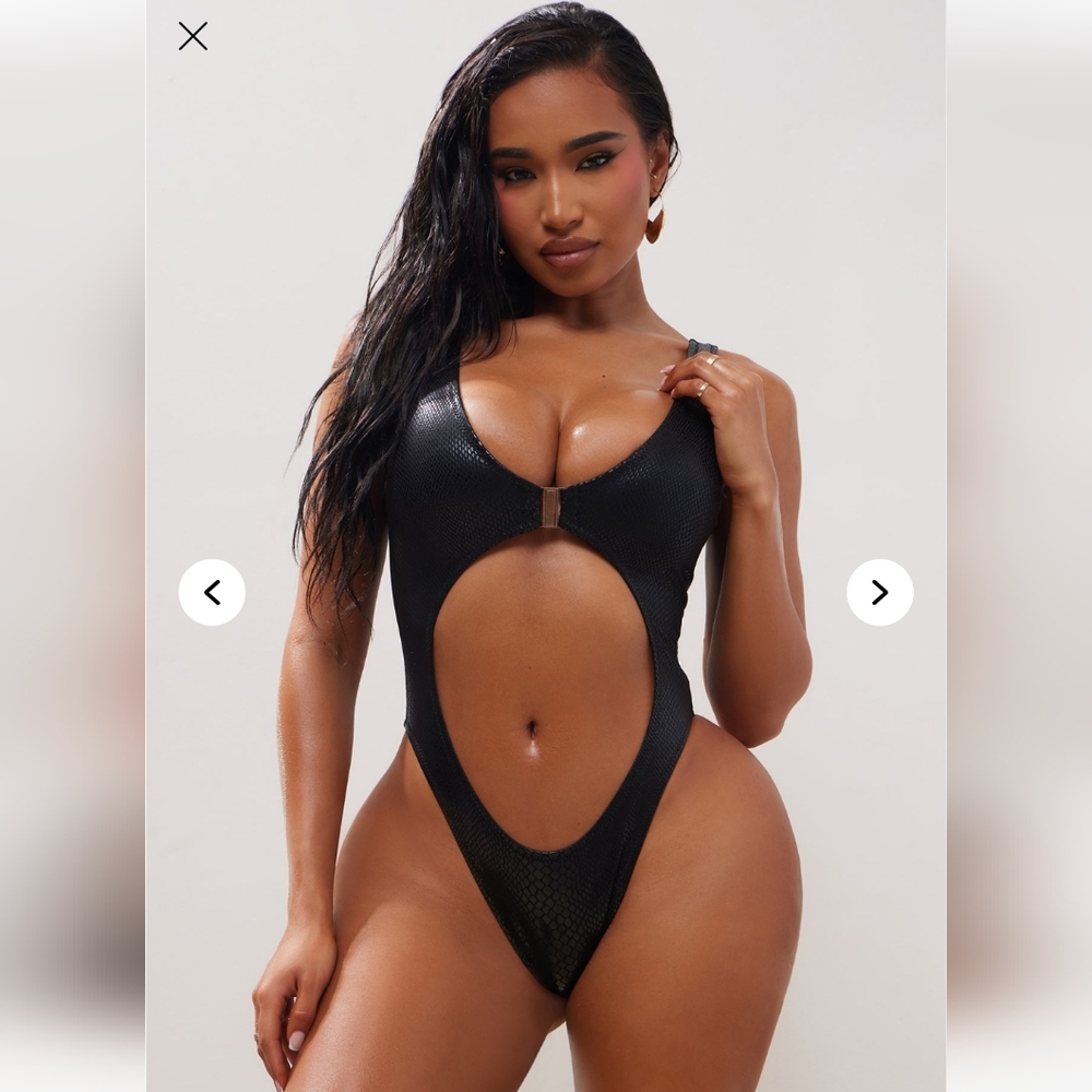 Black Cutout Swimsuit NWT
